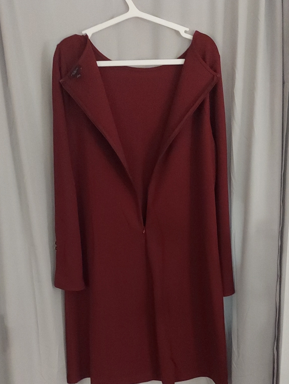 Ann Taylor Maroon Long Sleeve Shift Dress - Picture 5 of 5